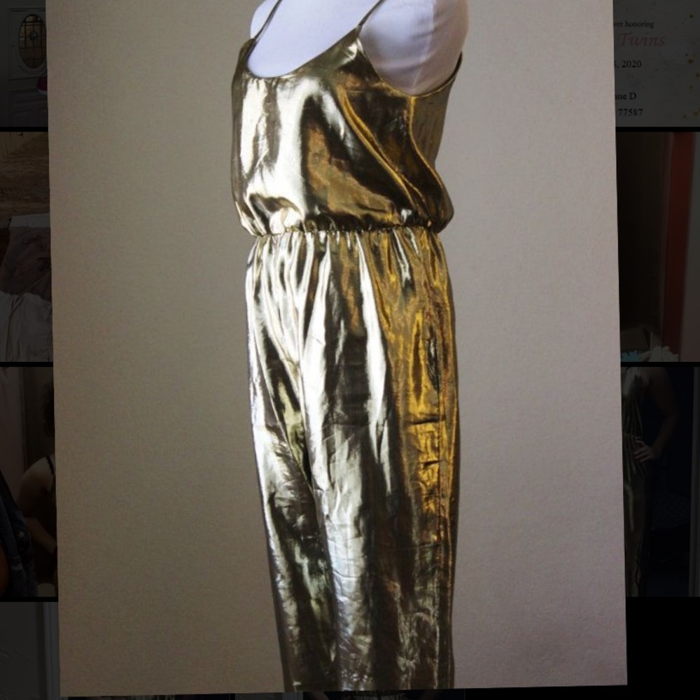 Vintage Metallic Gold Jumpsuit